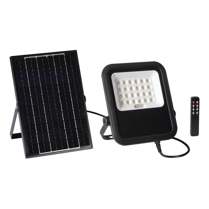 Projecteur à intensité variable avec panneau solaire et détecteur crépusculaire LED/10W/10000 mAh 3,2V IP65 + télécommande