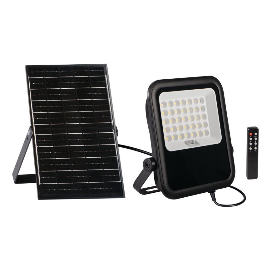 Projecteur à intensité variable avec panneau solaire et détecteur crépusculaire LED/15W/15000 mAh 3,2V IP65 + télécommande