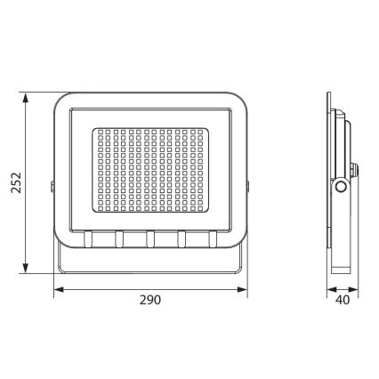 Projecteur ALUM 1xLED/100W/230V IP65 4000K