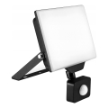 Projecteur d'extérieur LED avec détecteur de mouvement et capteur crépusculaire LED/50W/230V 4500K IP65 noir