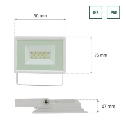 Projecteur d'extérieur NOCTIS LUX 3 LED/10W/230V 4000K IP65 blanc
