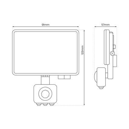 Projecteur extérieur avec détecteur LED/10W/230V 5000K IP44