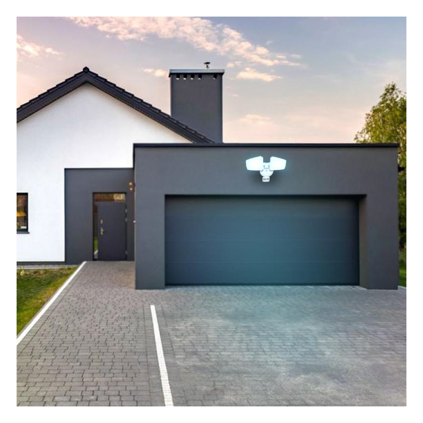 Projecteur extérieur avec détecteur LED/24W/230V 3000/4000/6000K IP54 blanc