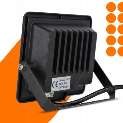 Projecteur extérieur LED/50W/230V 4500K IP65 noir