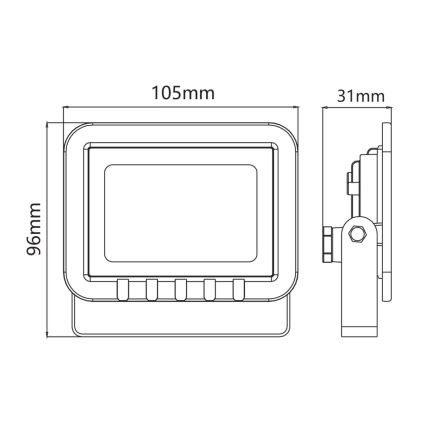 Projecteur LED/10W/230V 6500K IP65