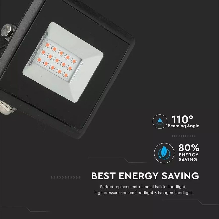 Projecteur LED/10W/230V IP65 lumière rouge