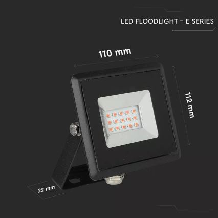 Projecteur LED/10W/230V IP65 lumière rouge