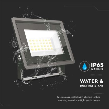 Projecteur LED/20W/230V 6500K IP65 noir