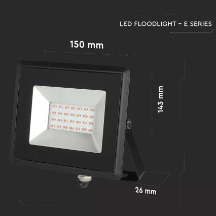 Projecteur LED/20W/230V IP65 lumière rose