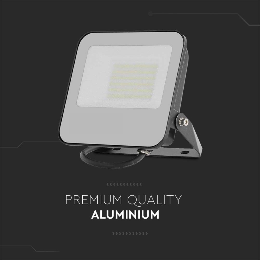 Projecteur LED/50W/230V 4000K IP65 noir