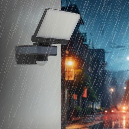 Projecteur LED avec capteur de mouvement et détecteur crépusculaire LED/24W/230V 4200K IP54 noir