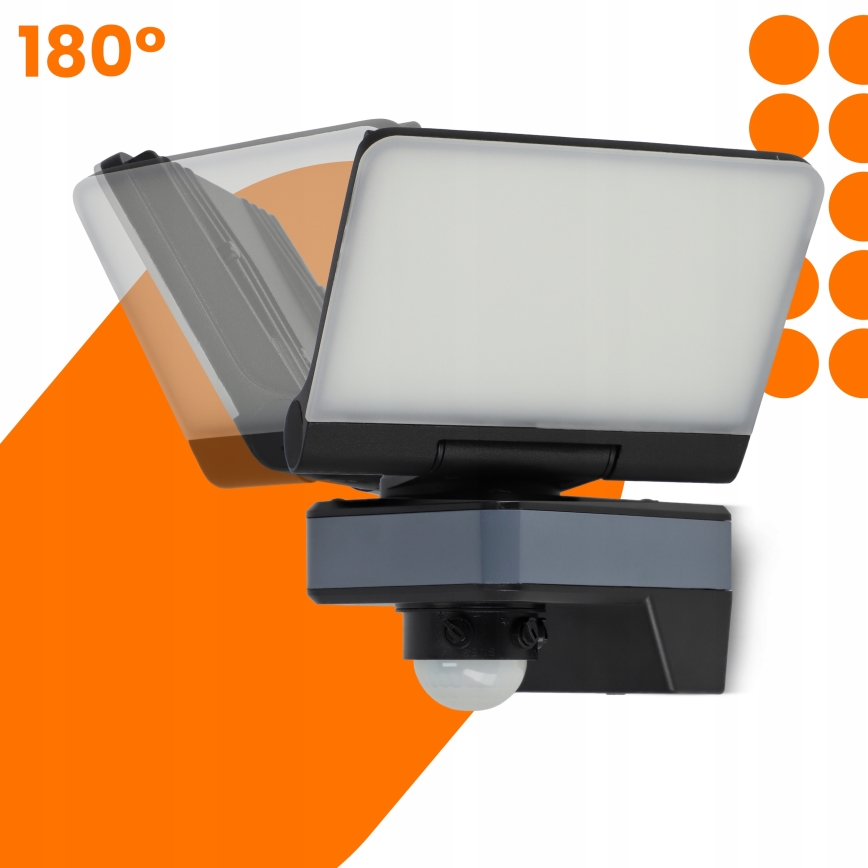 Projecteur LED avec capteur de mouvement et détecteur crépusculaire LED/24W/230V 4200K IP54 noir