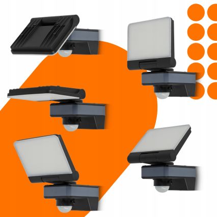 Projecteur LED avec capteur de mouvement et détecteur crépusculaire LED/24W/230V 4200K IP54 noir