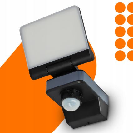 Projecteur LED avec capteur de mouvement et détecteur crépusculaire LED/24W/230V 4200K IP54 noir