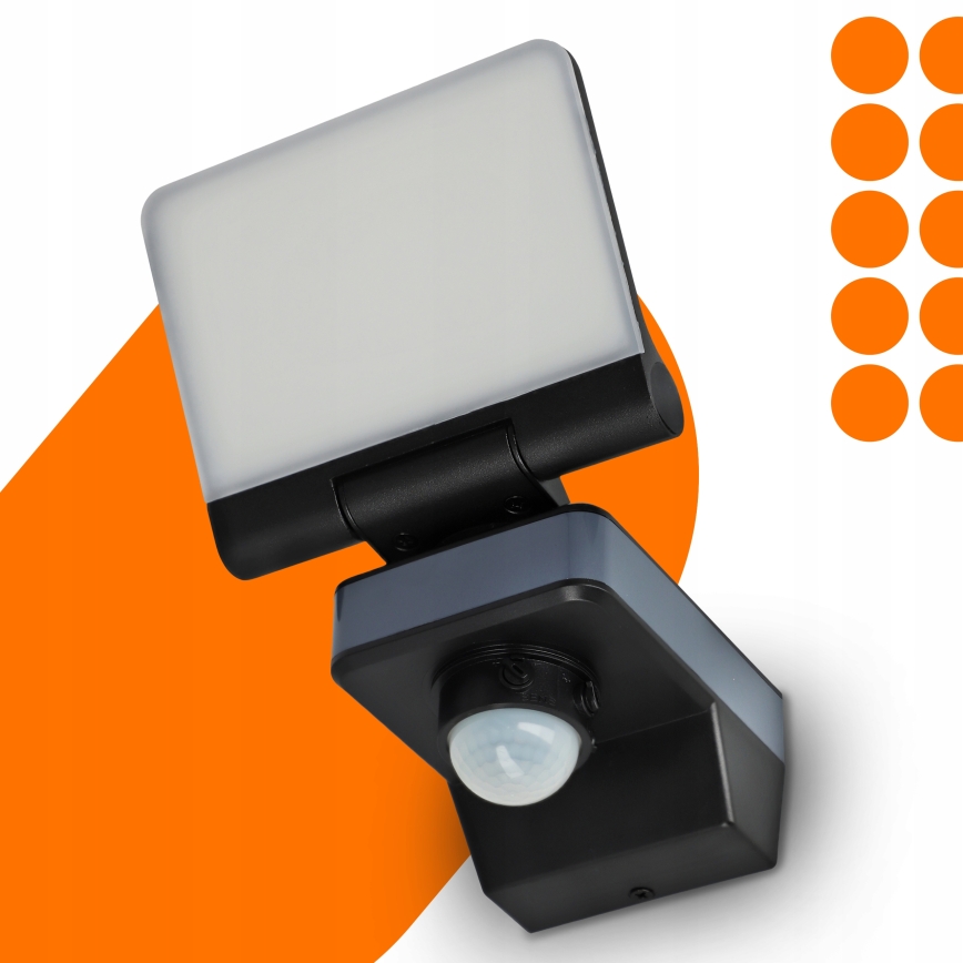 Projecteur LED avec capteur de mouvement et détecteur crépusculaire LED/24W/230V 4200K IP54 noir