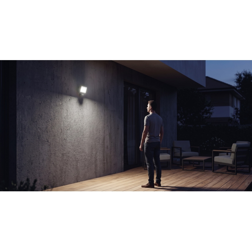 Projecteur LED avec détecteur de mouvement et capteur crépusculaire TAMBO EVO LED/20W/230V 4000K IP44 noir