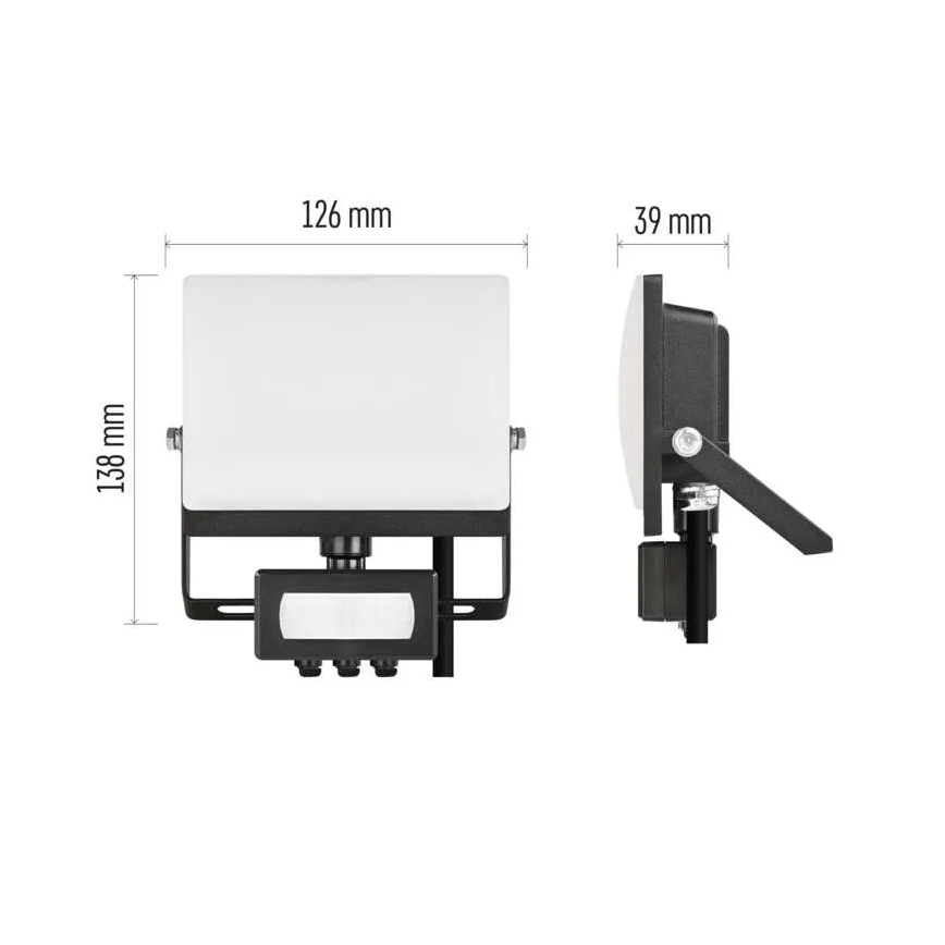 Projecteur LED avec détecteur de mouvement et capteur crépusculaire TAMBO EVO LED/20W/230V 4000K IP44 noir