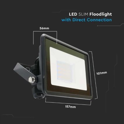 Projecteur LED avec connexion directe SAMSUNG CHIP LED/20W/230V IP65 6500K