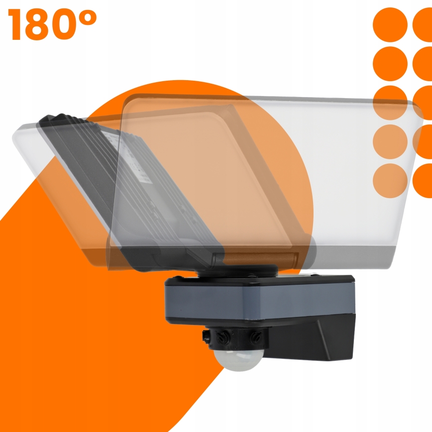 Projecteur LED avec détecteur de mouvement et de crépuscule LED/44W/230V 4200K IP54 noir
