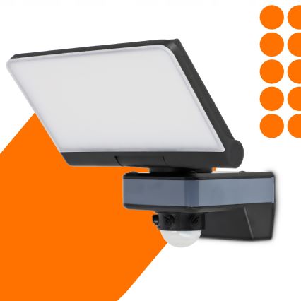 Projecteur LED avec détecteur de mouvement et de crépuscule LED/44W/230V 4200K IP54 noir