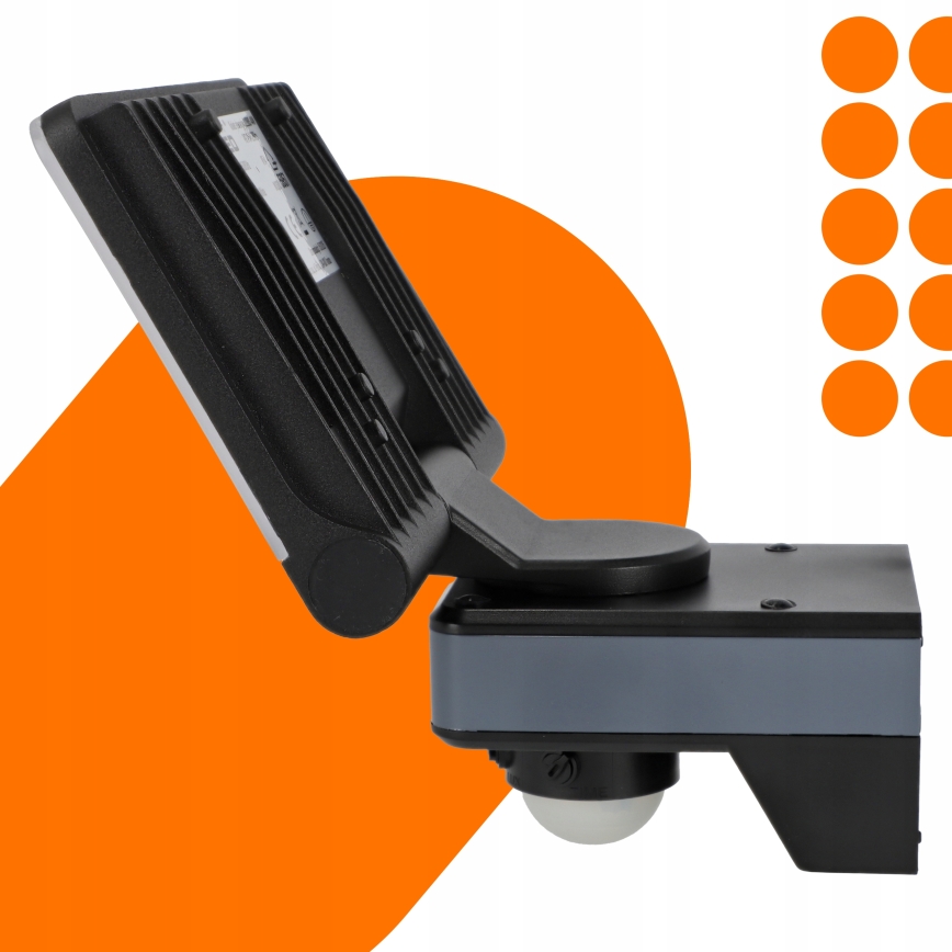 Projecteur LED avec détecteur de mouvement et de crépuscule LED/44W/230V 4200K IP54 noir