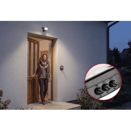Projecteur LED à capteur de mouvement et crépusculaire TAMBO EVO LED/10W/230V 4000K IP44 noir