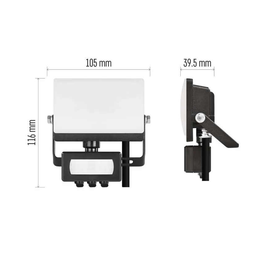 Projecteur LED à capteur de mouvement et crépusculaire TAMBO EVO LED/10W/230V 4000K IP44 noir