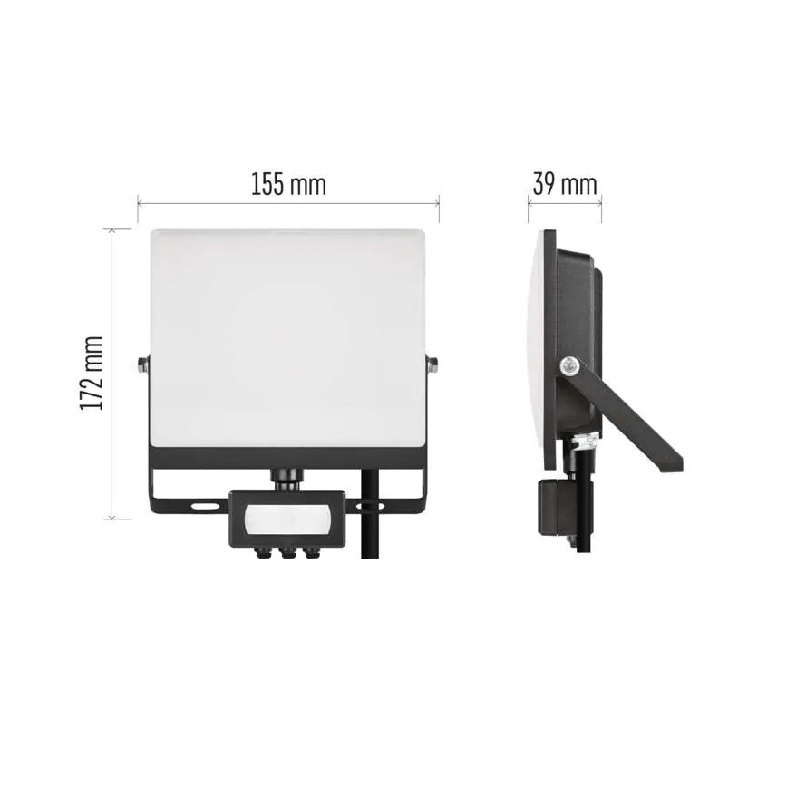 Projecteur LED avec détecteur de mouvement et cellule crépusculaire TAMBO EVO LED/30W/230V 4000K IP44 noir
