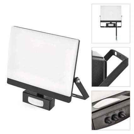 Projecteur LED avec détecteur de mouvement et capteur crépusculaire TAMBO EVO LED/50W/230V 4000K IP44 noir