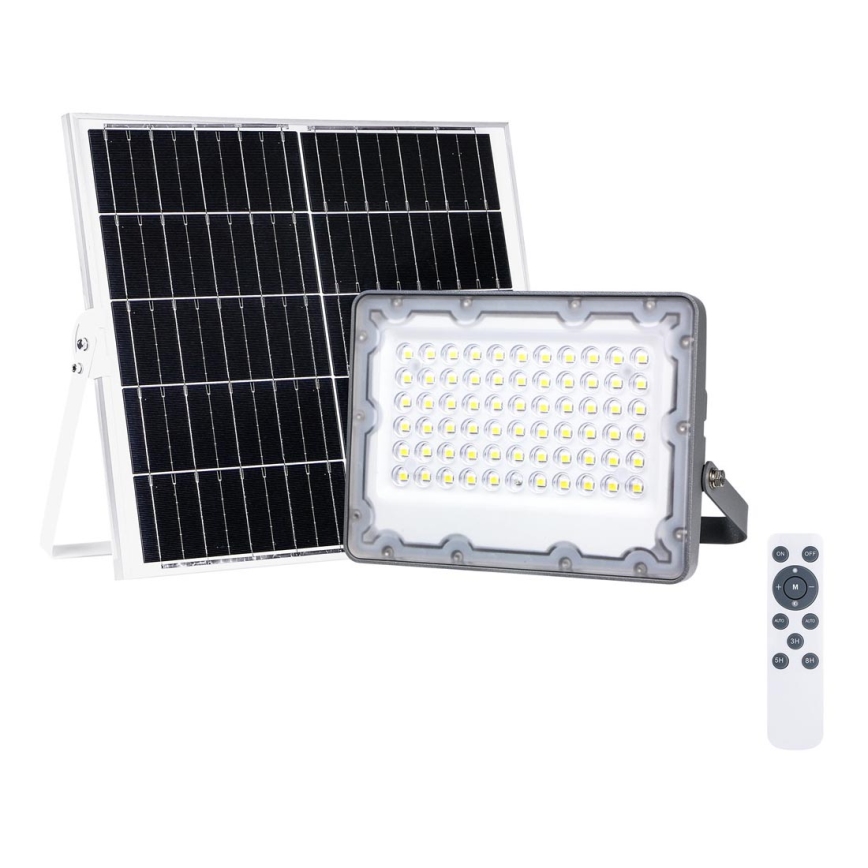 Projecteur LED avec panneau solaire FOCUS 60W/10000 mAh 3,2V 6000K IP65 + Télécommande