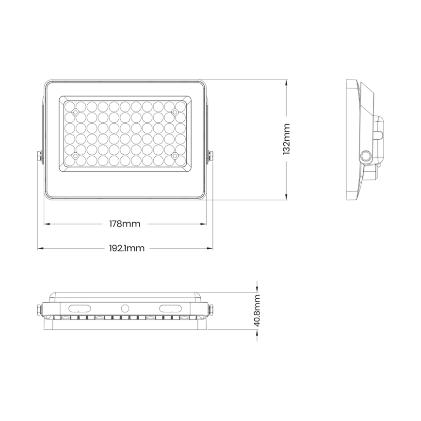 Projecteur LED avec panneau solaire FOCUS 60W/10000 mAh 3,2V 6000K IP65 + Télécommande