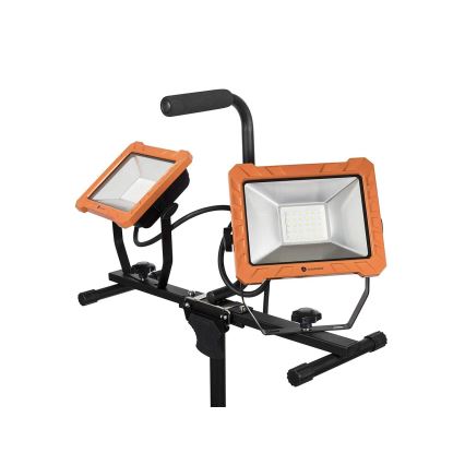 Projecteur LED avec pied 2xLED/30W/230V 4000K IP65 orange/noir