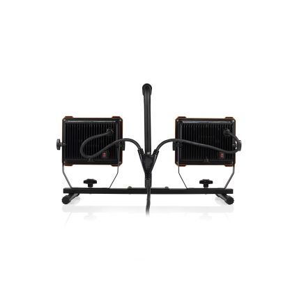Projecteur LED avec pied 2xLED/30W/230V 4000K IP65 orange/noir