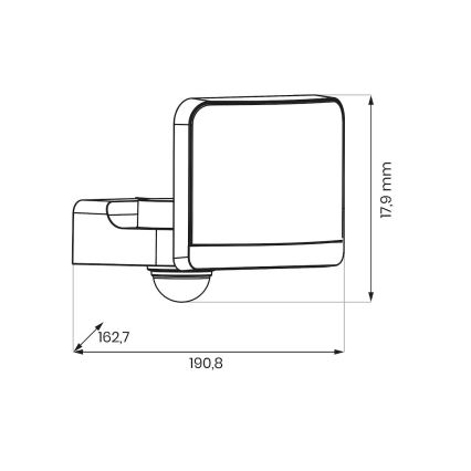 Projecteur LED DAVOS 30W/230V IP54 blanc avec détecteur de mouvement et capteur crépusculaire