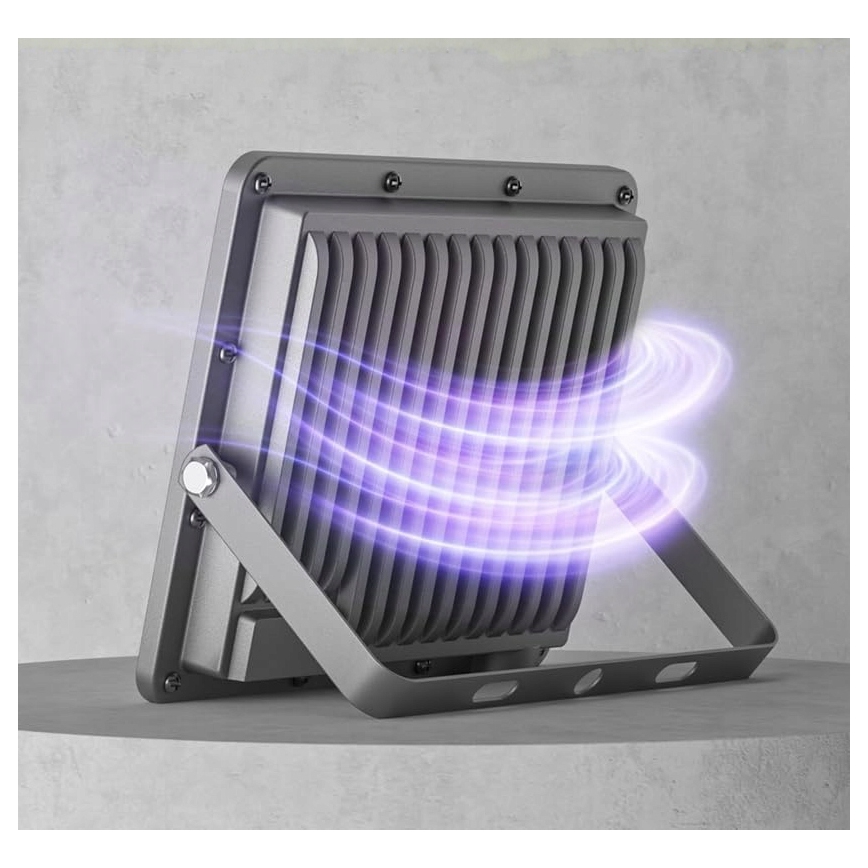 Projecteur LED d'extérieur 100 W, 230 V, 4500 K, IP65, gris