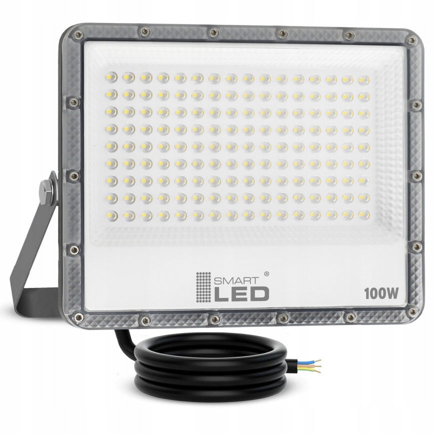 Projecteur LED d'extérieur 100 W, 230 V, 4500 K, IP65, gris