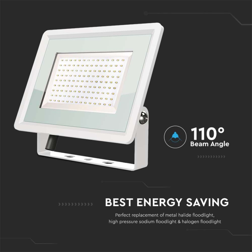 Projecteur LED d'extérieur LED/200W/230V 4000K IP65 blanc