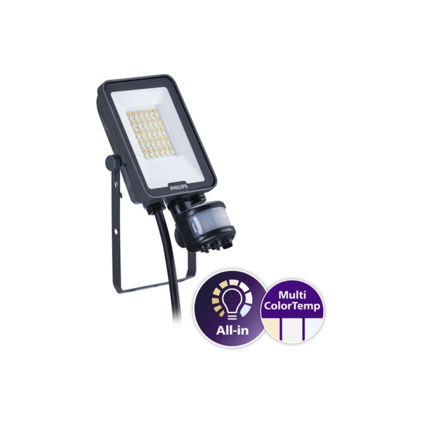Philips - Projecteur LED avec détecteur de mouvement et capteur crépusculaire LEDINAIRE ALL-IN LED/20W/230V 3000/4000/6500K IP65