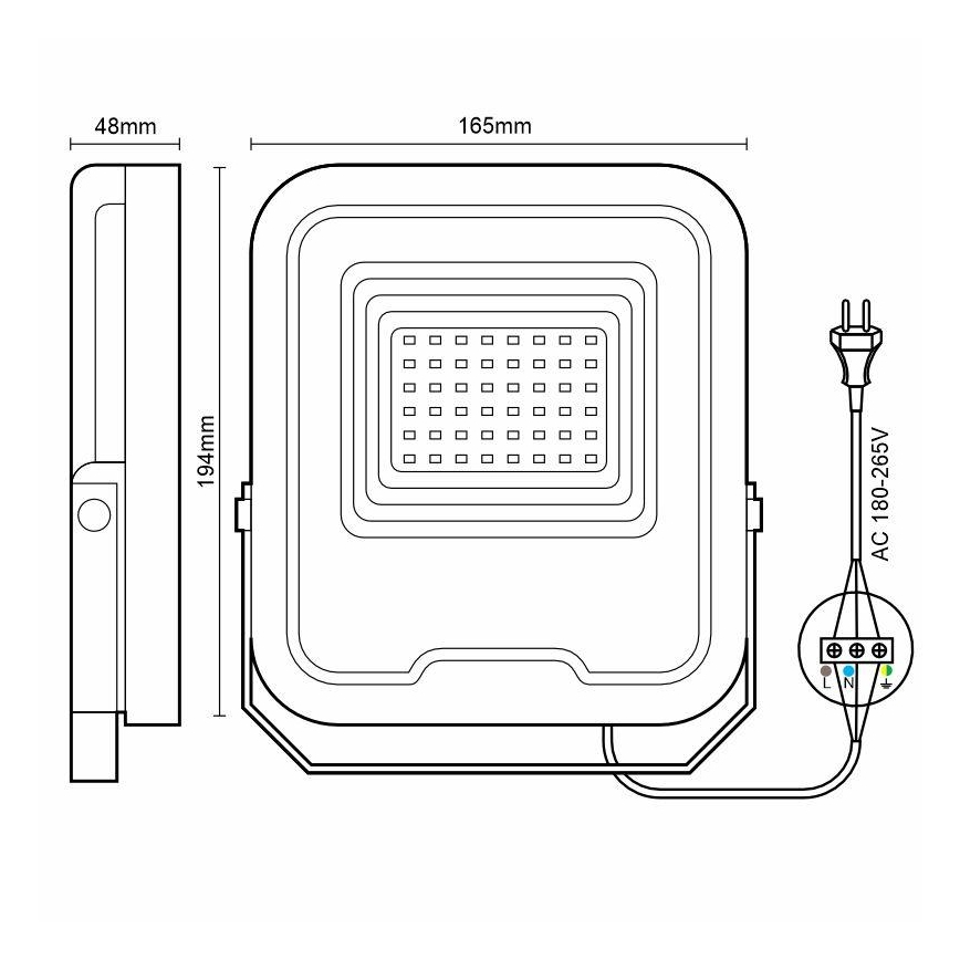 Projecteur LED CREE pour Enseignes 30W Bras Mural