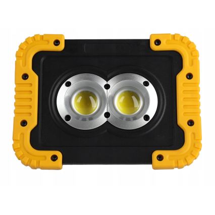 Projecteur LED rechargeable avec fonction powerbank LED/20W/5V 4400 mAh IP44 noir/jaune