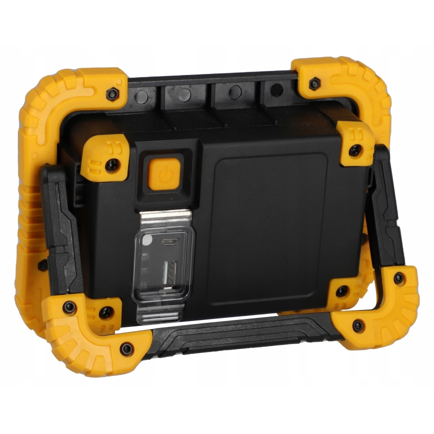 Projecteur LED rechargeable avec fonction powerbank LED/20W/5V 4400 mAh IP44 noir/jaune