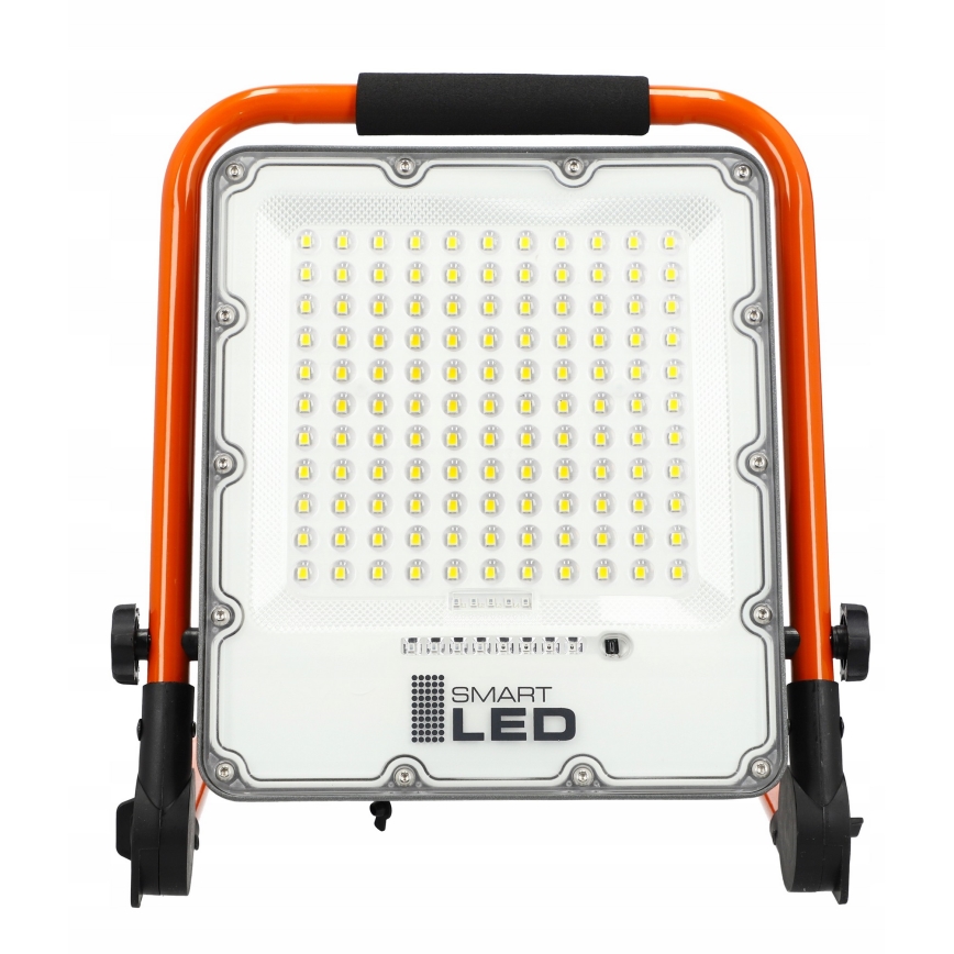 Projecteur LED rechargeable avec trépied LED/100W/3,2V 4500K 15000 mAh IP65 orange