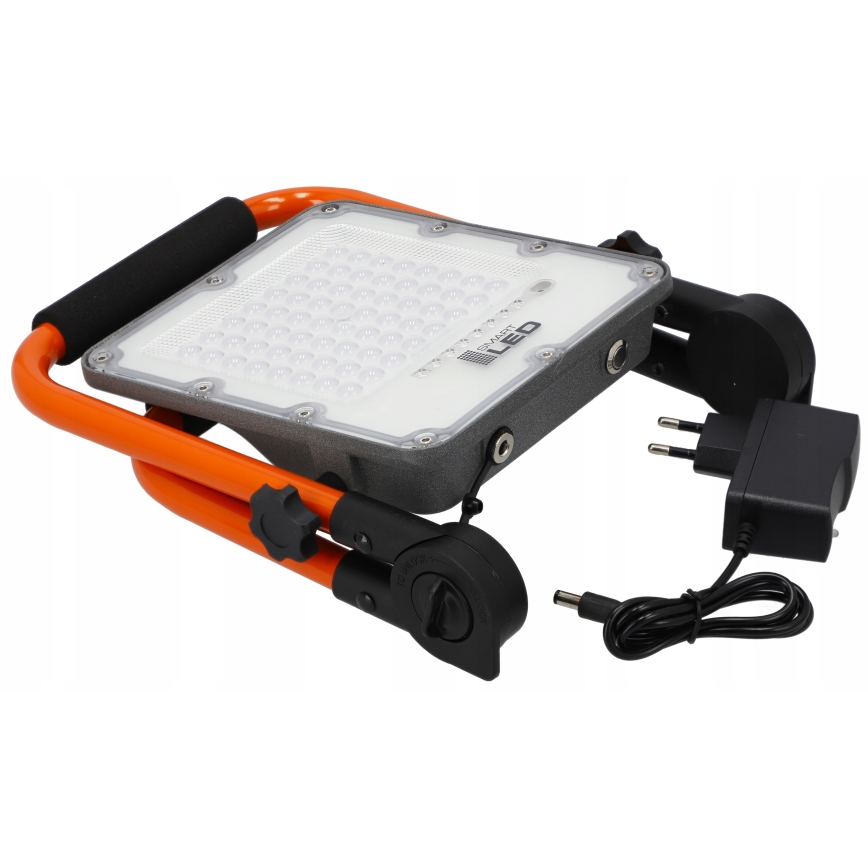 Projecteur LED rechargeable avec trépied LED/100W/3,2V 4500K 15000 mAh IP65 orange