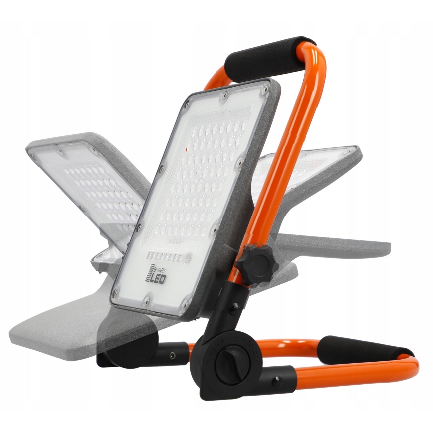 Projecteur LED rechargeable avec trépied — 50 W / 3,2 V / 4500 K / 5000 mAh / IP65 — orange