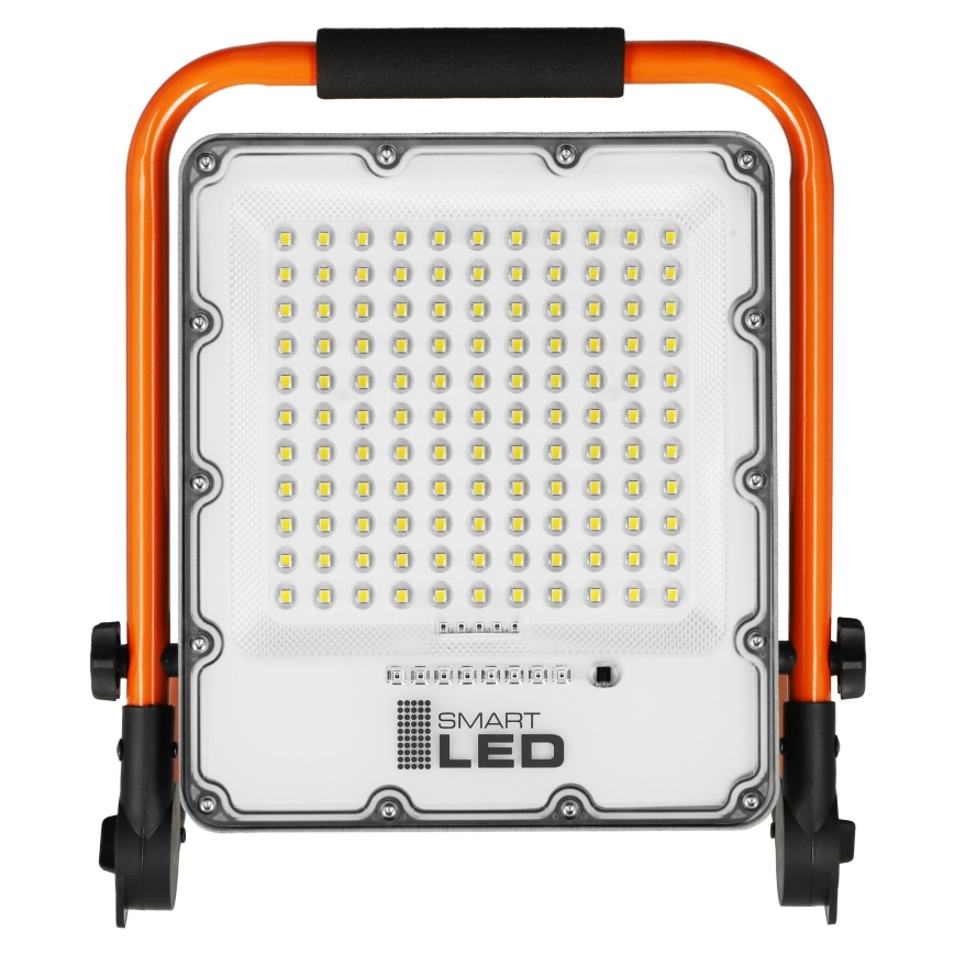 Projecteur LED rechargeable avec trépied — 50 W / 3,2 V / 4500 K / 5000 mAh / IP65 — orange
