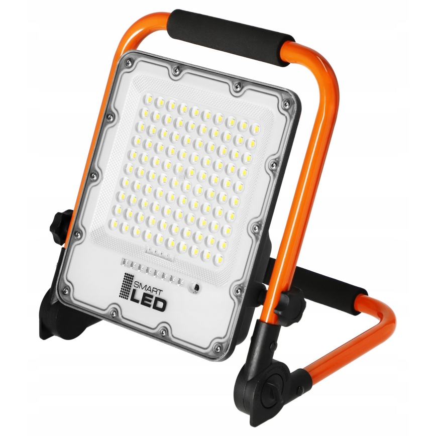 Projecteur LED rechargeable avec trépied — 50 W / 3,2 V / 4500 K / 5000 mAh / IP65 — orange