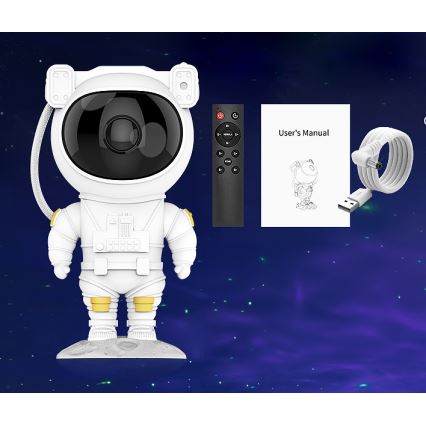 Projecteur LED RGB 5W/5V en forme d'astronaute avec télécommande