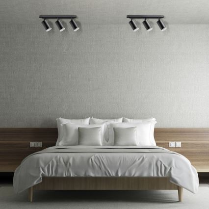 Projecteur LED RGBW dimmable pour salle de bain TURYN 3xGU10/6,5W/230V 2700-6500K Wi-Fi IP44 noir
