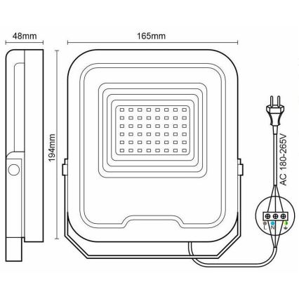 Projecteur LED RVB à intensité variable LED/30W/230V 3000K-6500K Wi-Fi Tuya IP65