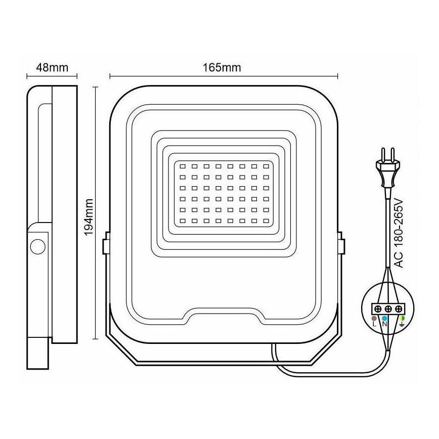 Projecteur LED RVB à intensité variable LED/30W/230V 3000K-6500K Wi-Fi Tuya IP65
